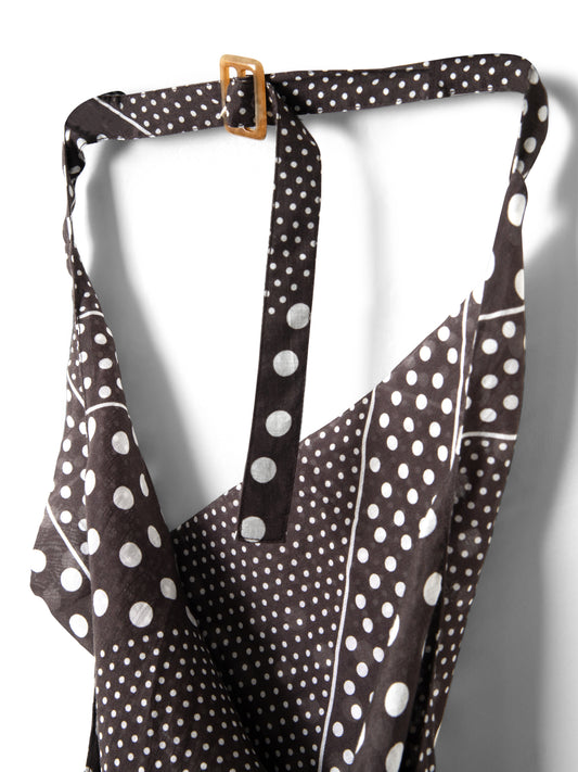 Leandra Halter Cami - Dark Brown Stripe Spot