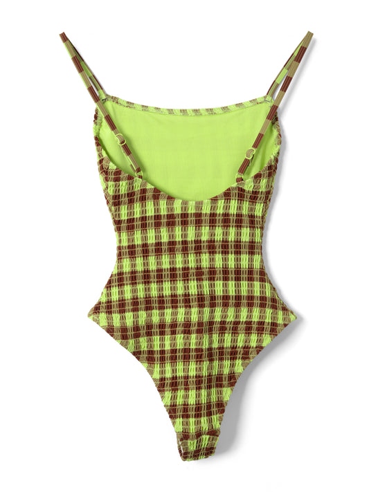 Lilibet Swimsuit - Green Check