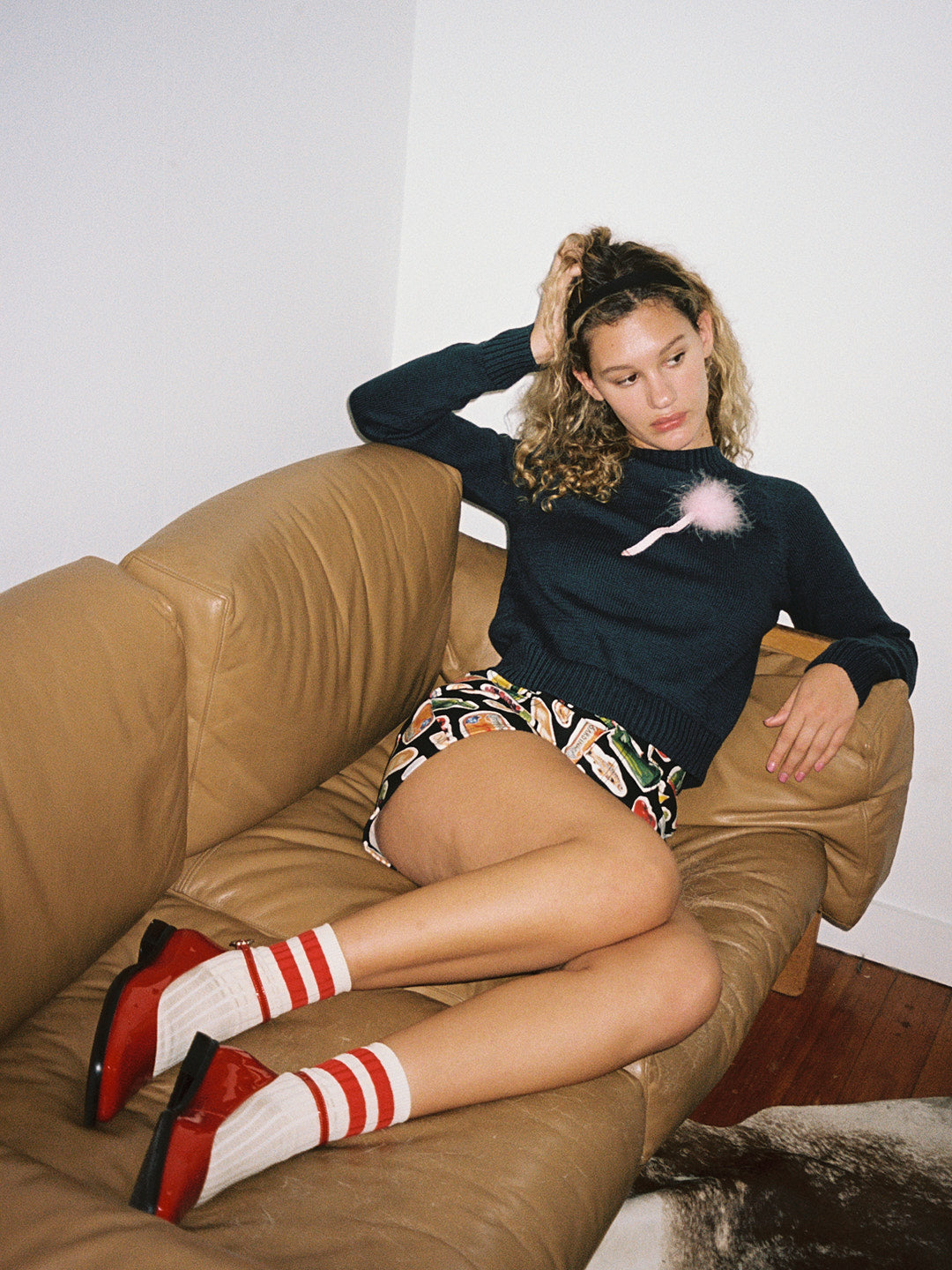 Her Varsity Sock - Red