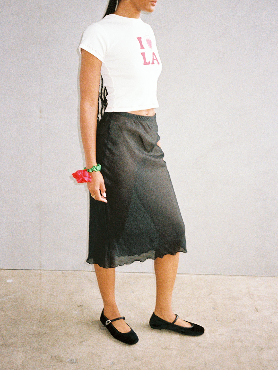 Sandy Midi Skirt - Black Organza – Lisa Says Gah