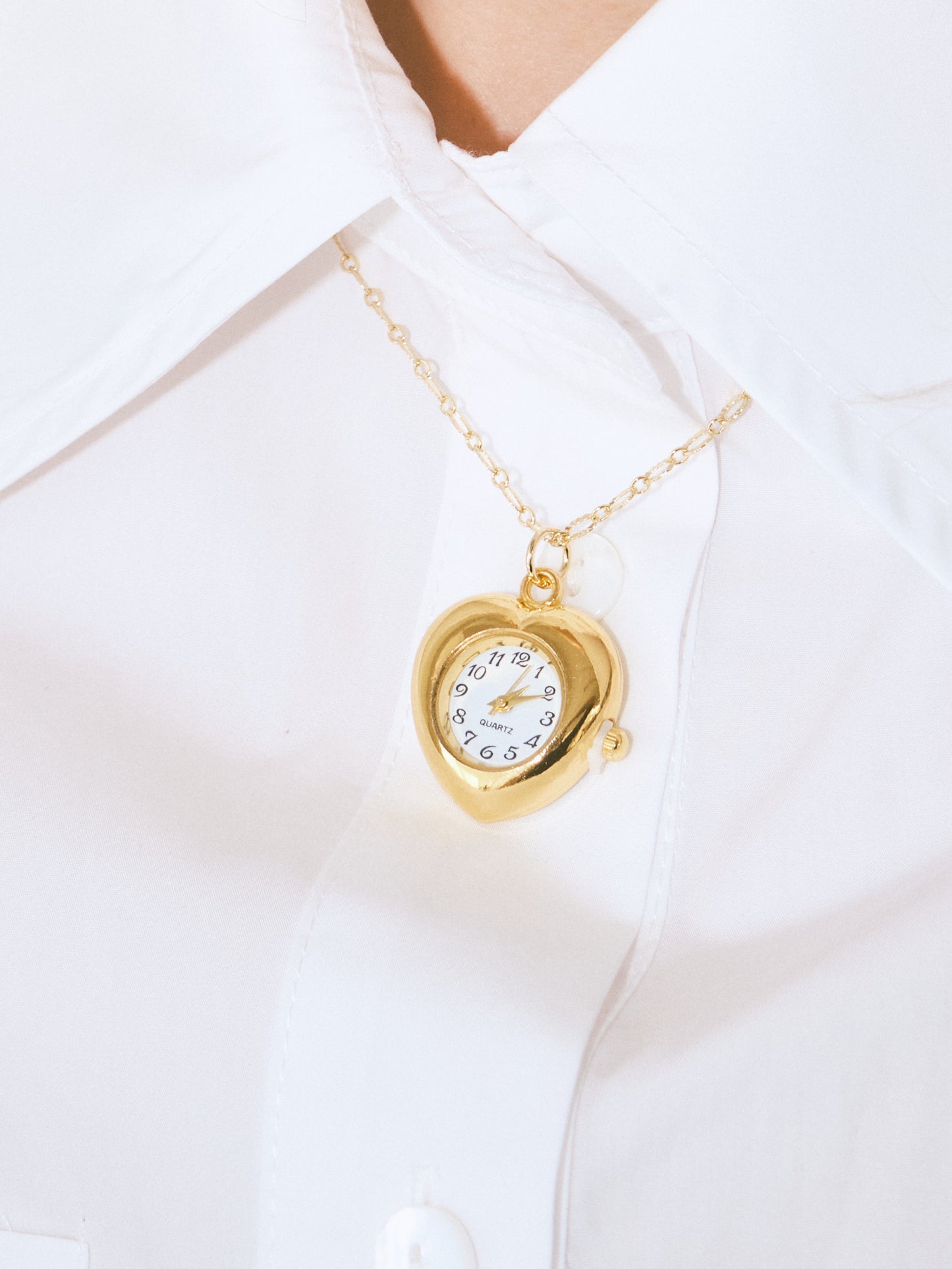 5 Min Away Watch Necklace - Gold