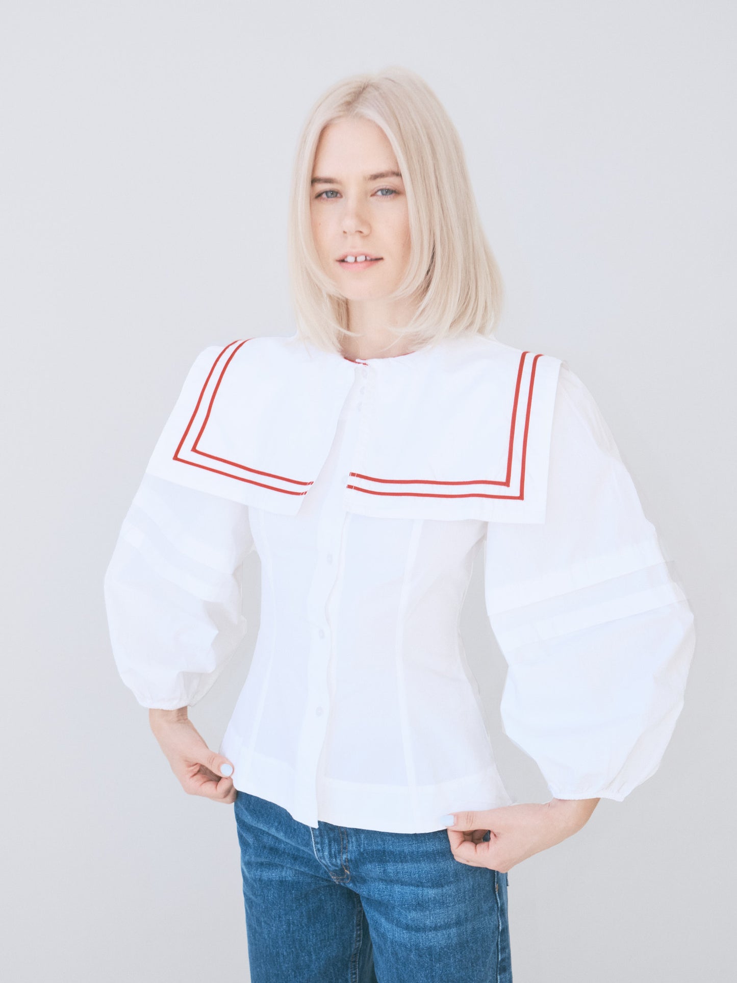 Elise Blouse - White – Lisa Says Gah