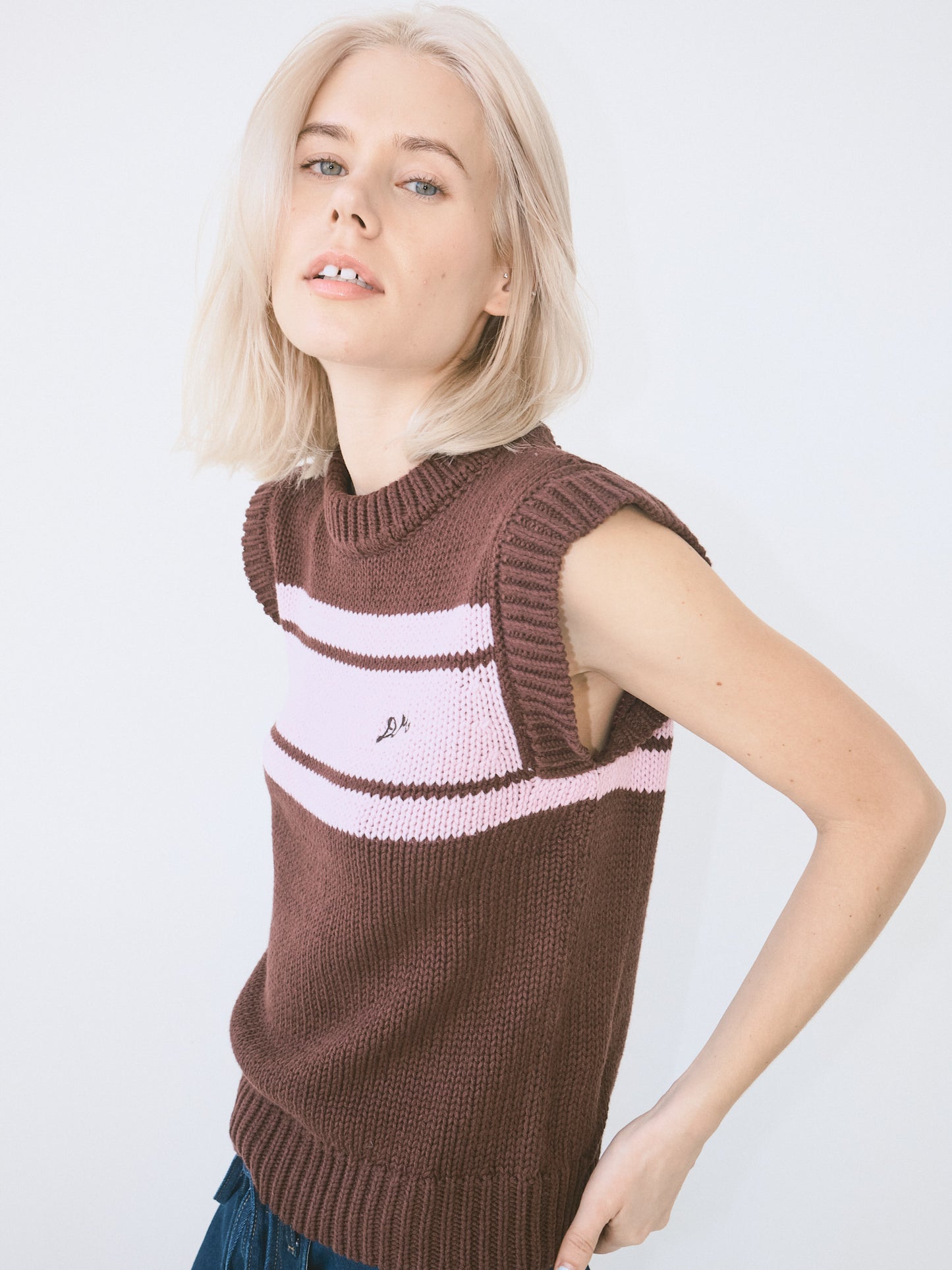 Poppy Crew Neck Jumper - Burg/Lilac