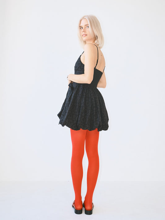 Penelope Mini Dress - Black Broderie