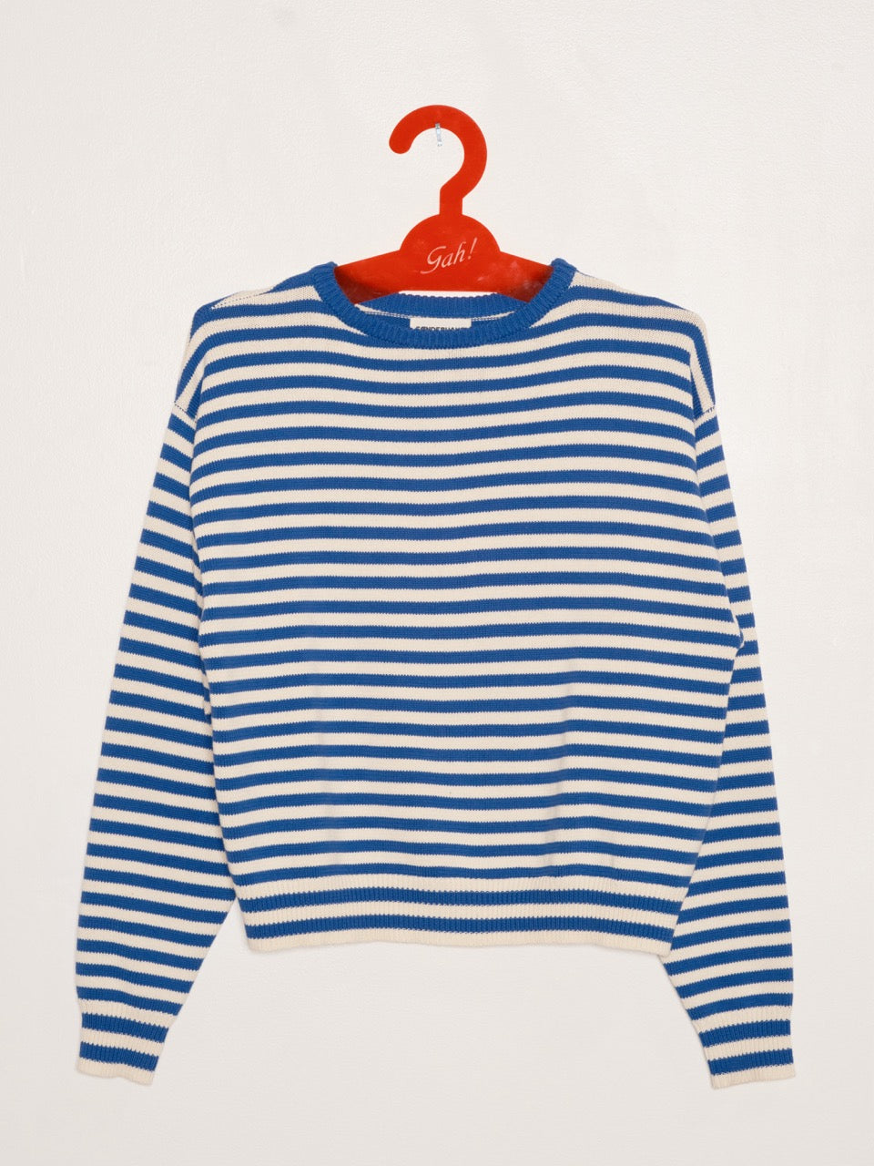 "I Can't Believe it's Not Vintage" Crewneck - Blue Stripe