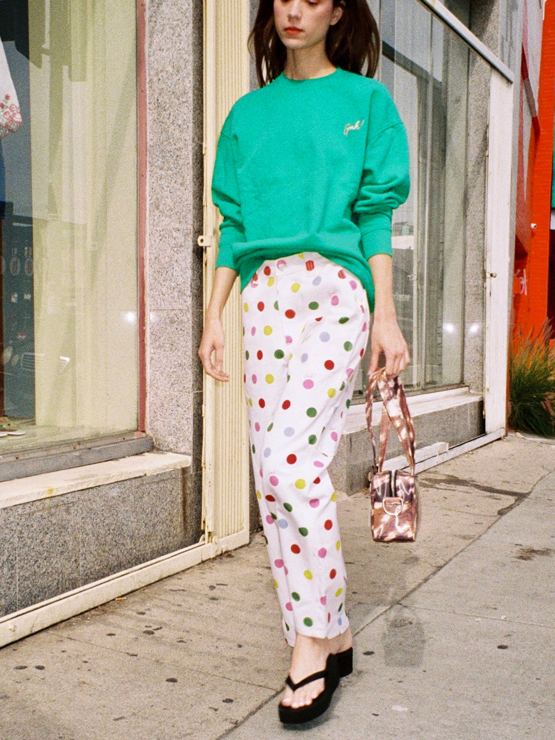 Organic Fleece Sweatshirt - Basil