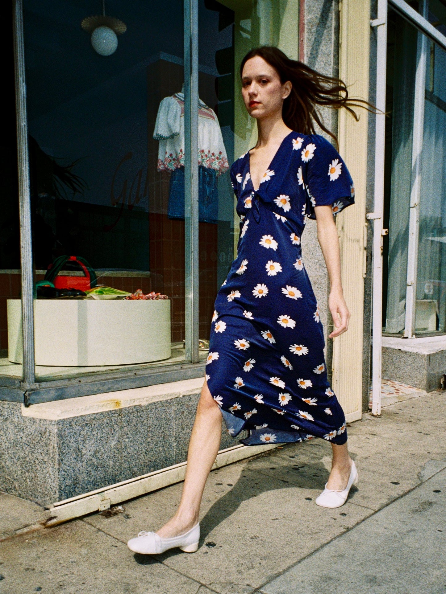 Jess Dress - Navy Daisy