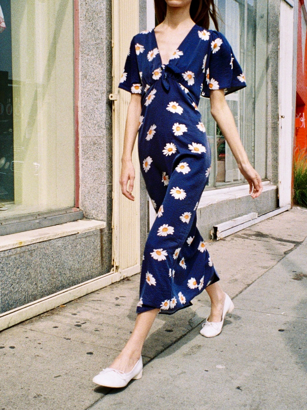 Jess Dress - Navy Daisy