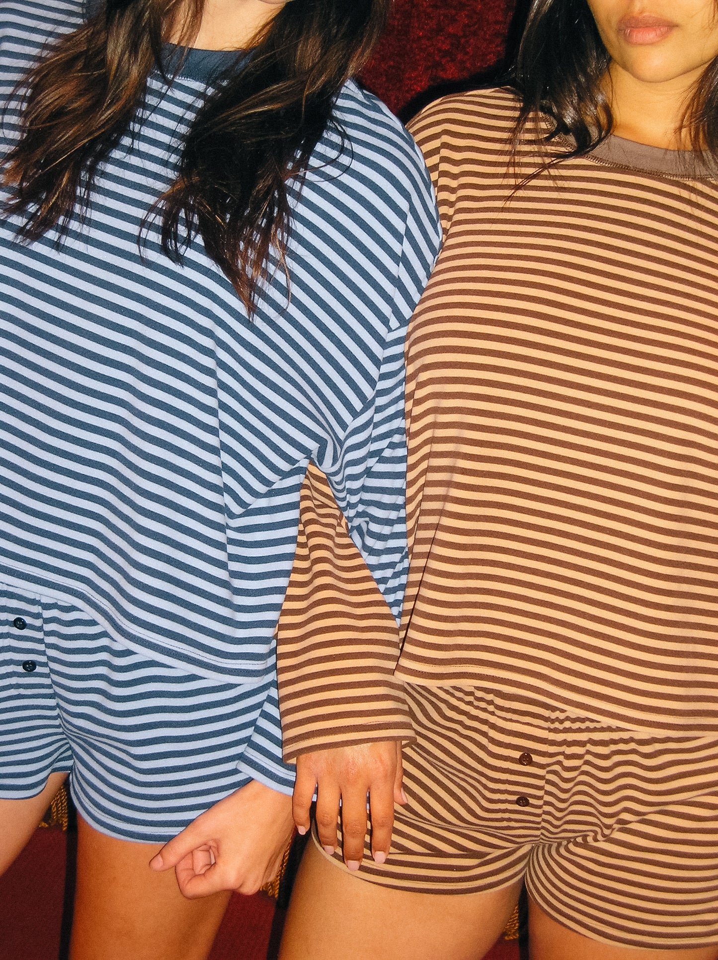 Mona Long Sleeve - Brown Stripe