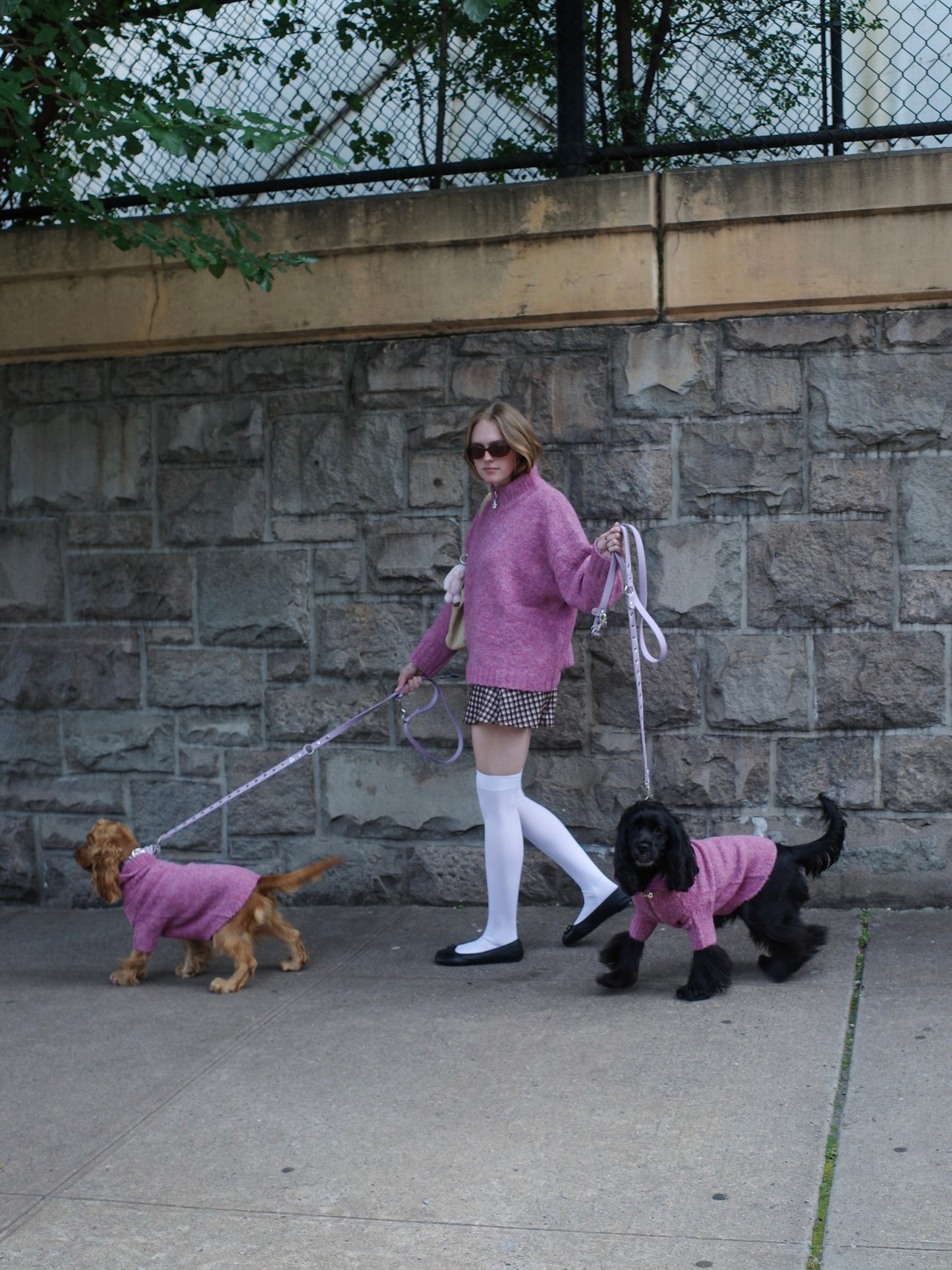 Dog Sweater - Pink Marble