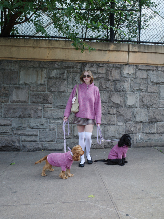 Dog Sweater - Pink Marble