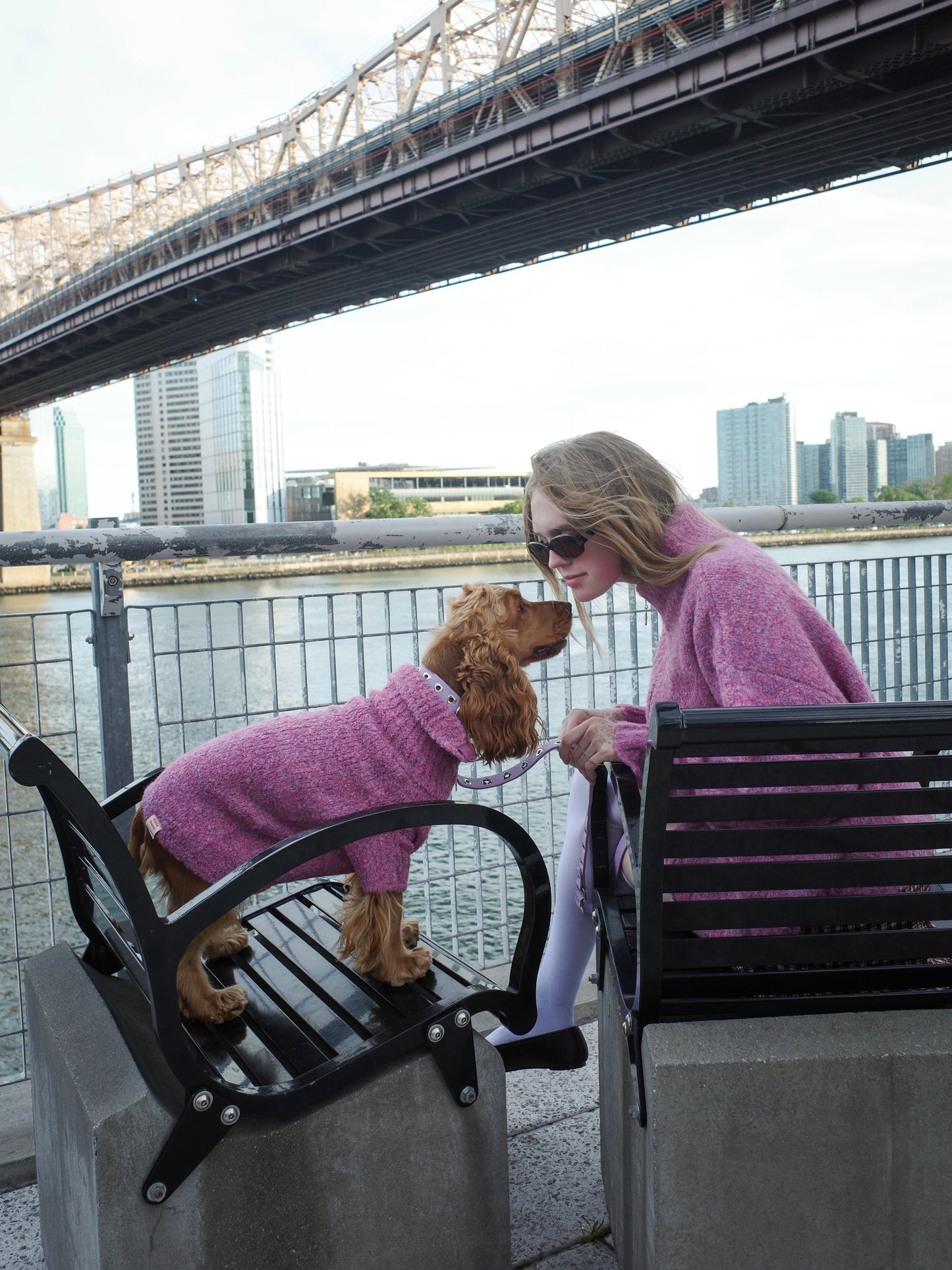Dog Sweater - Pink Marble