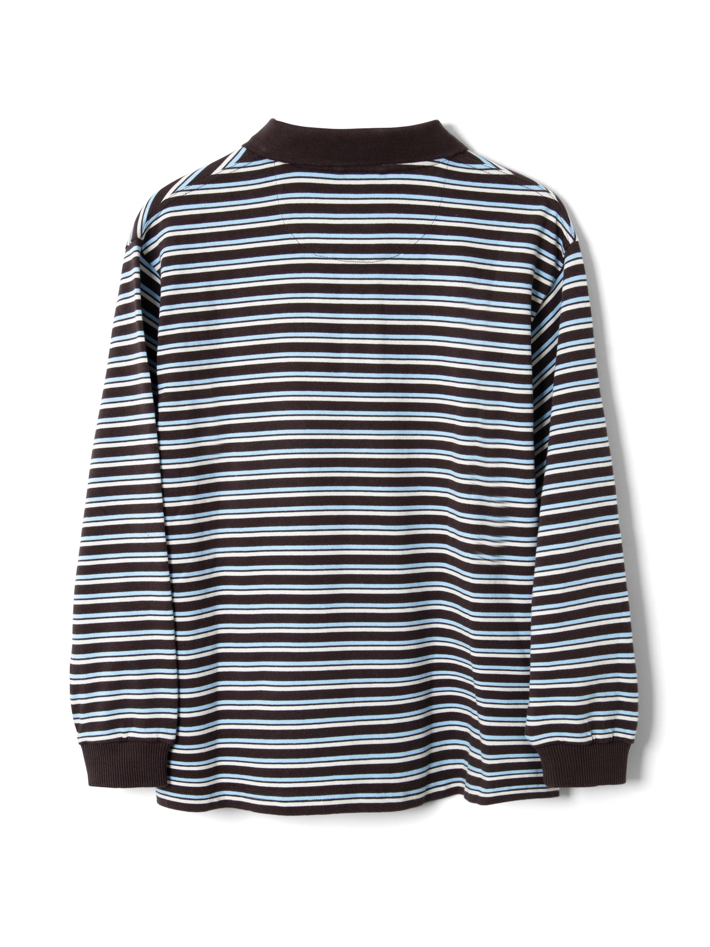 Remie Rugby Shirt - Chocolate/Blue Stripe