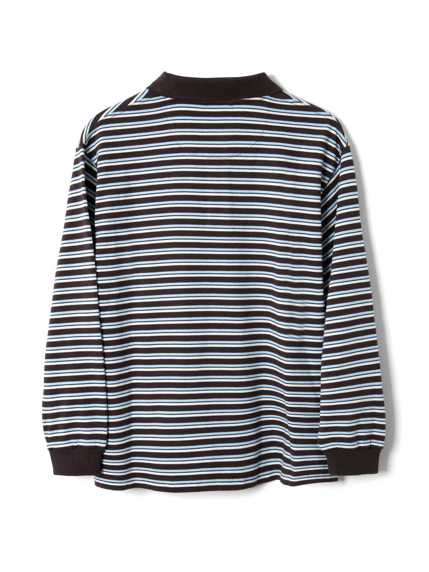 Remie Rugby Shirt - Chocolate/Blue Stripe
