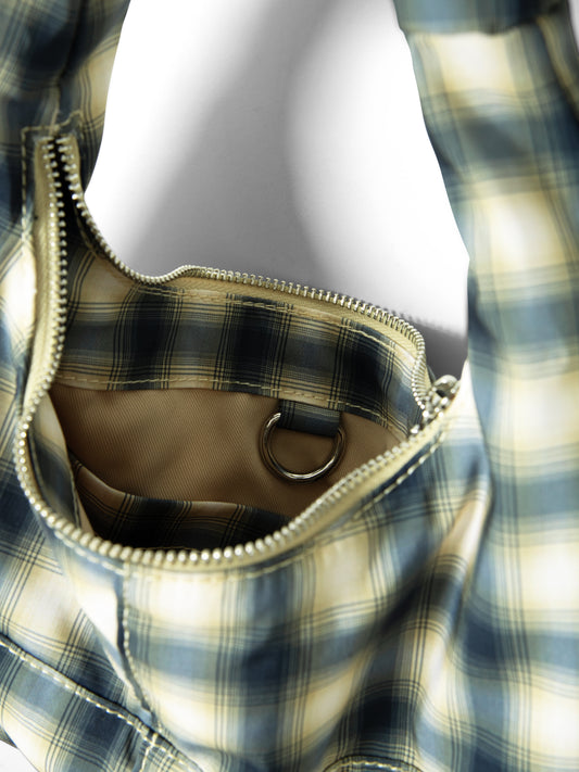 Roo Check Tie Bag - Cardamon Check