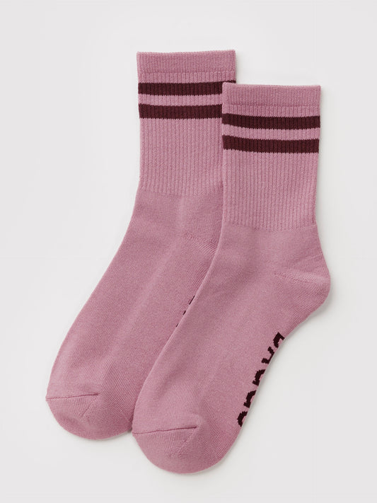 Ribbed Socks - Wild Plum Stripe