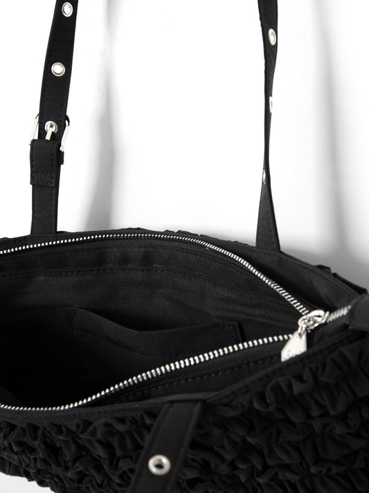 Sophia Ruffle Bag - Black