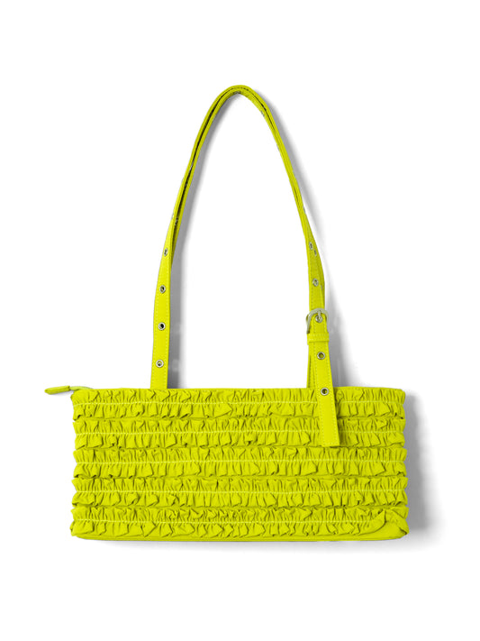 Sophia Ruffle Bag - Chartreuse