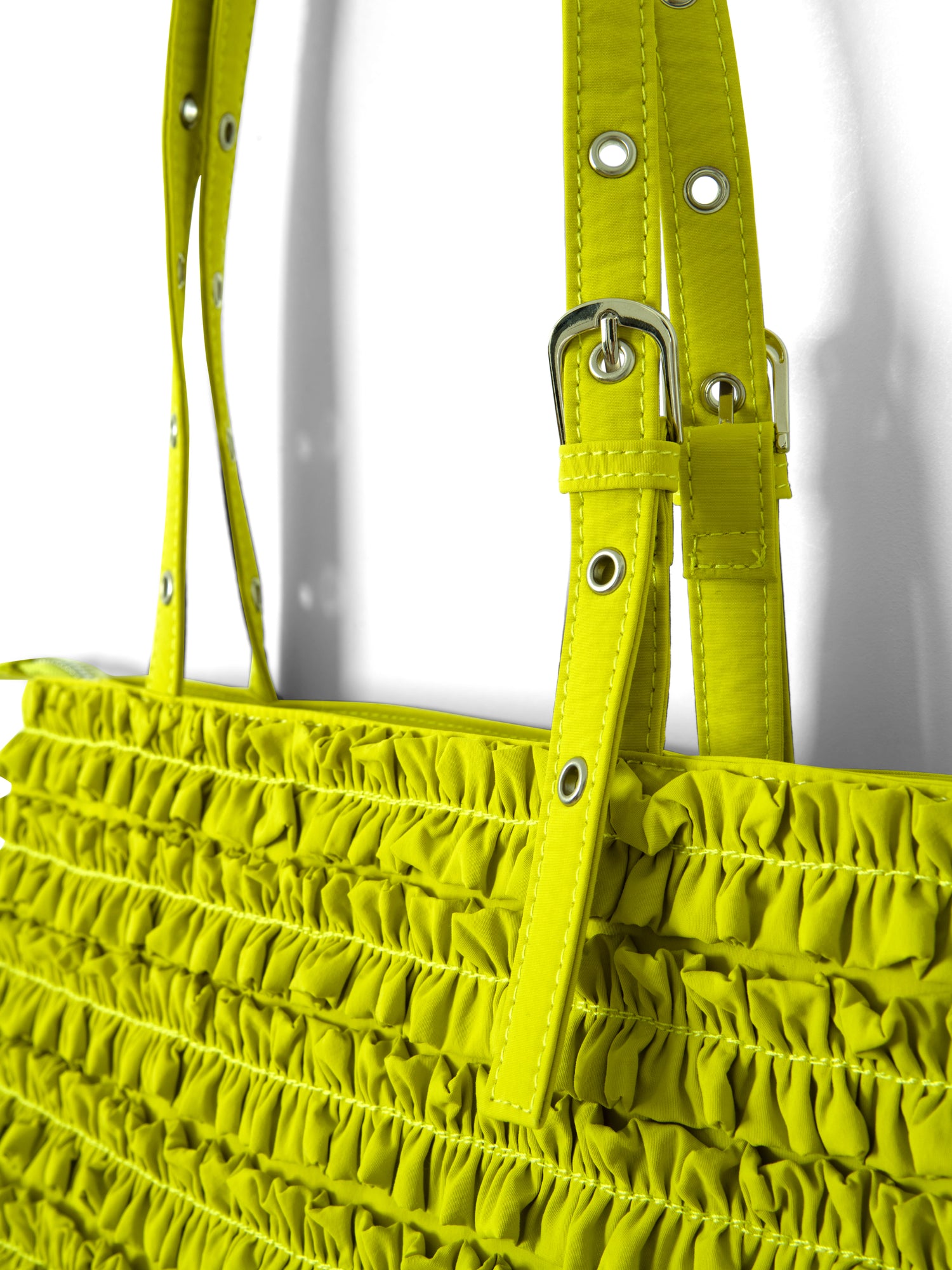 Sophia Ruffle Bag - Chartreuse