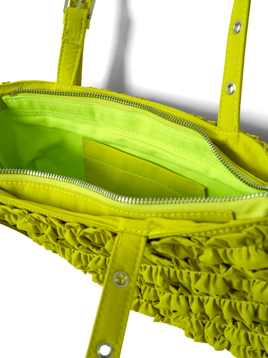 Sophia Ruffle Bag - Chartreuse