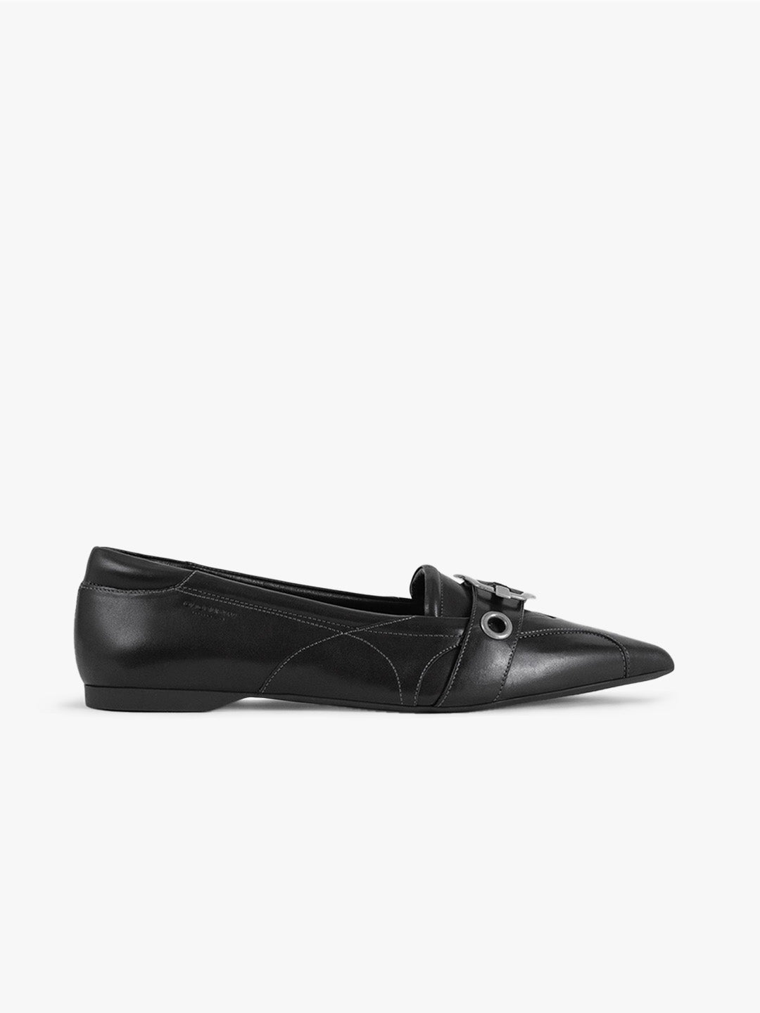 Hermine Pointed Buckle Flat - Black – Lisa Says Gah