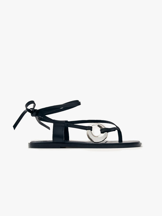 Morosia Leather Sandals - Black