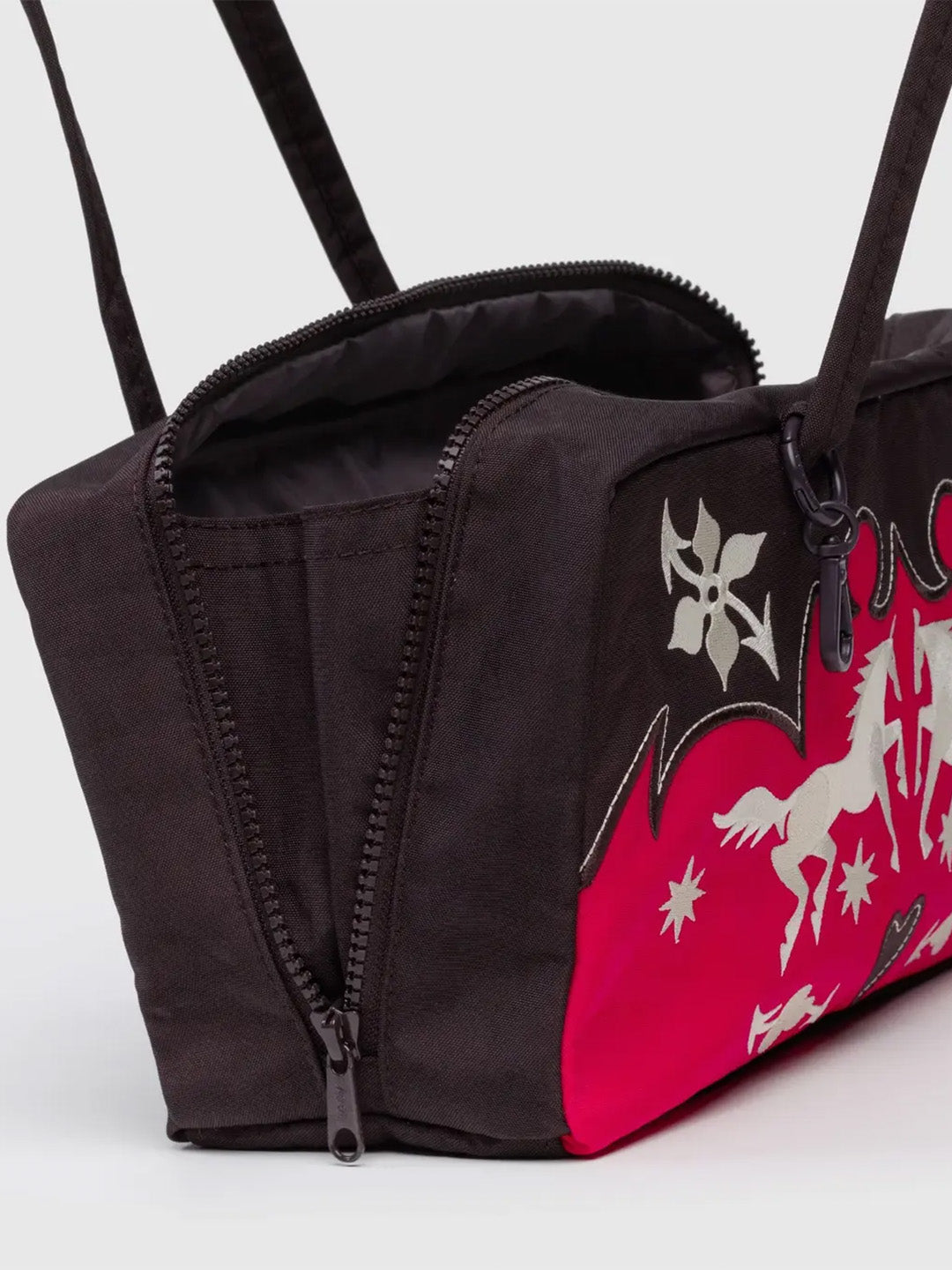 BAGGU Nylon Bowler Bag チャームループ付き ボウラーバッグ Nylon Bowler Bag Leopard - Baggu