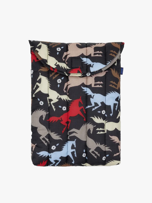 Puffy Laptop Sleeve 13" - Horse Cut Outs
