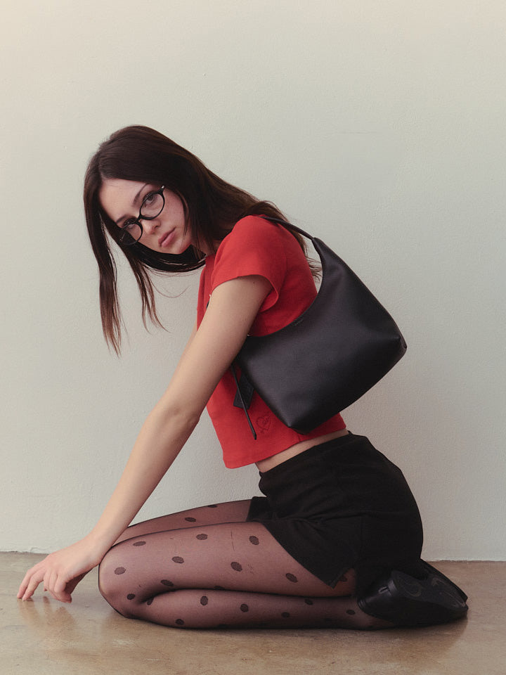 Mini Recycled Leather Shoulder Bag - Black – Lisa Says Gah Mini Recycled Leather Shoulder Bag - Black – Lisa Says Gah