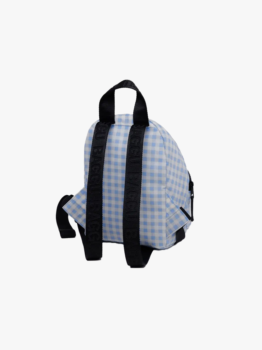 Mini Nylon Backpack - Light Blue Gingham