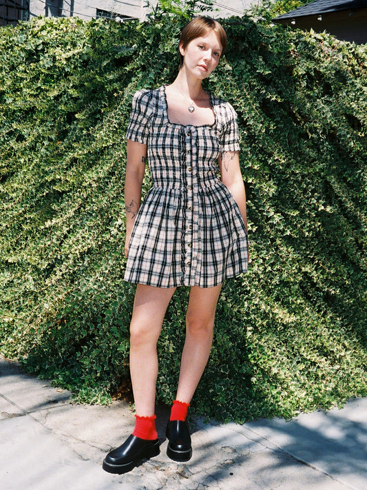 Mansi Mini Dress - Butter Check
