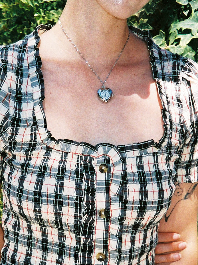 5 Min Away Watch Necklace - Silver