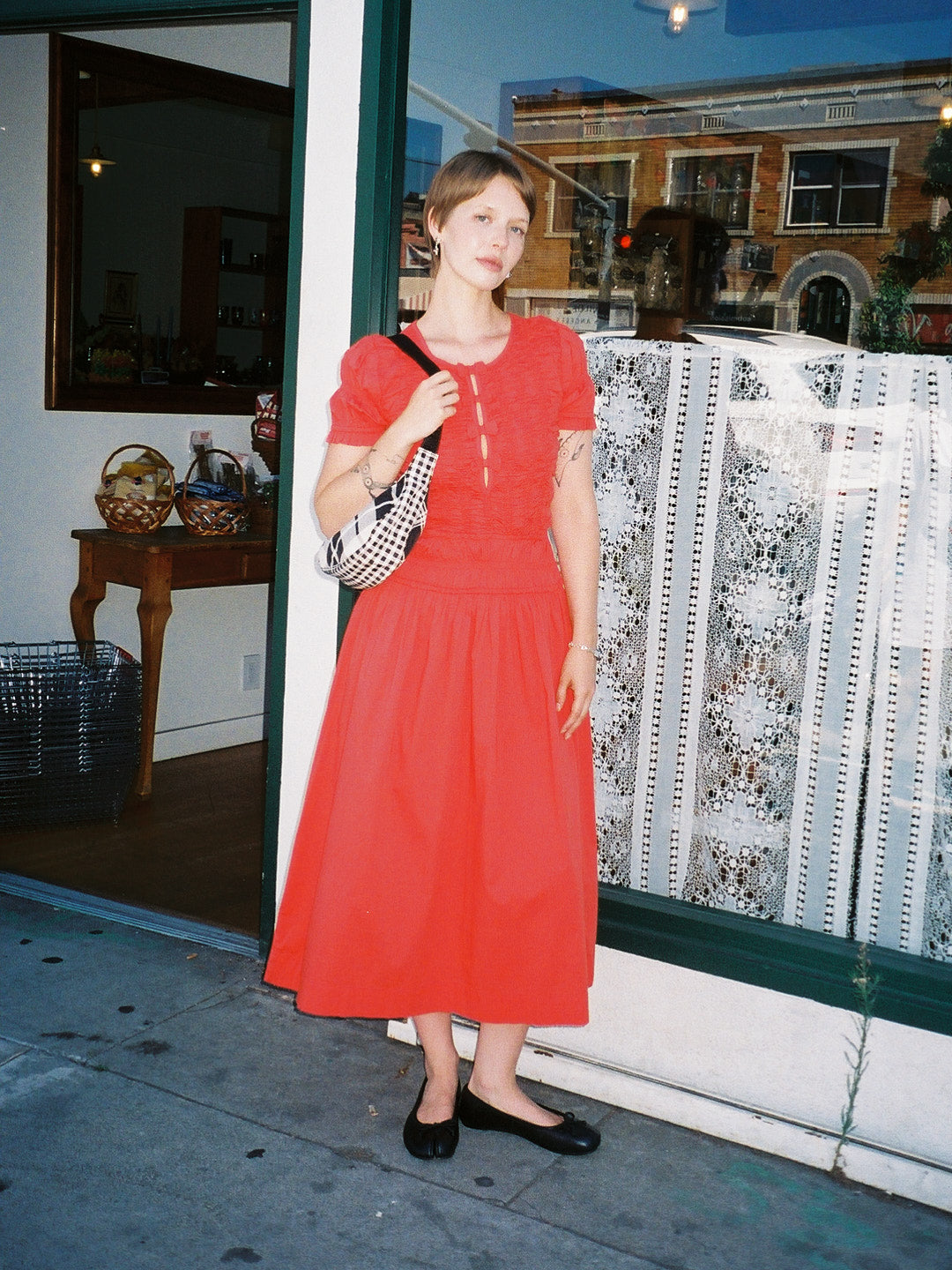 Saffy Midi Dress - Red Alert
