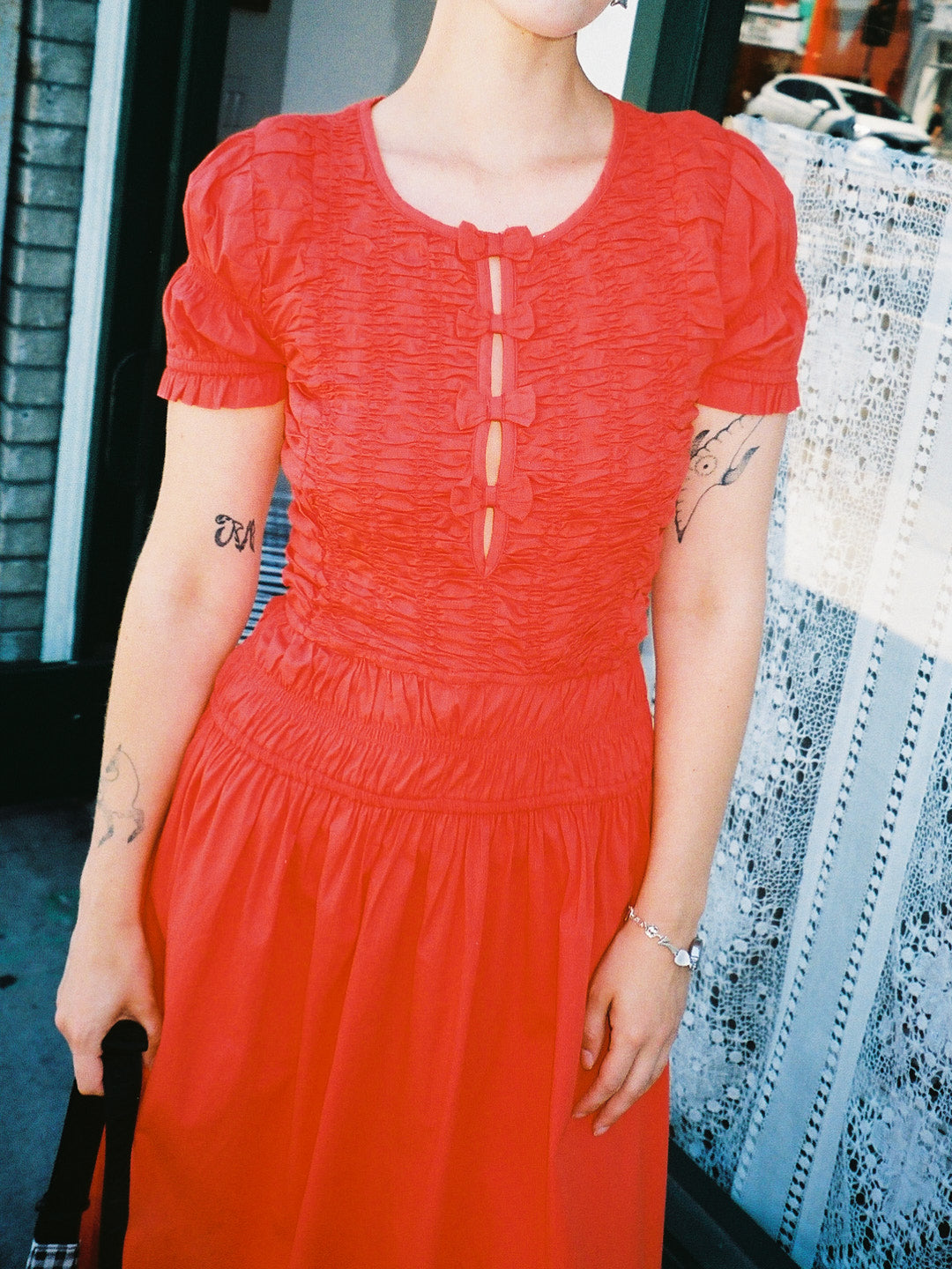 Saffy Midi Dress - Red Alert