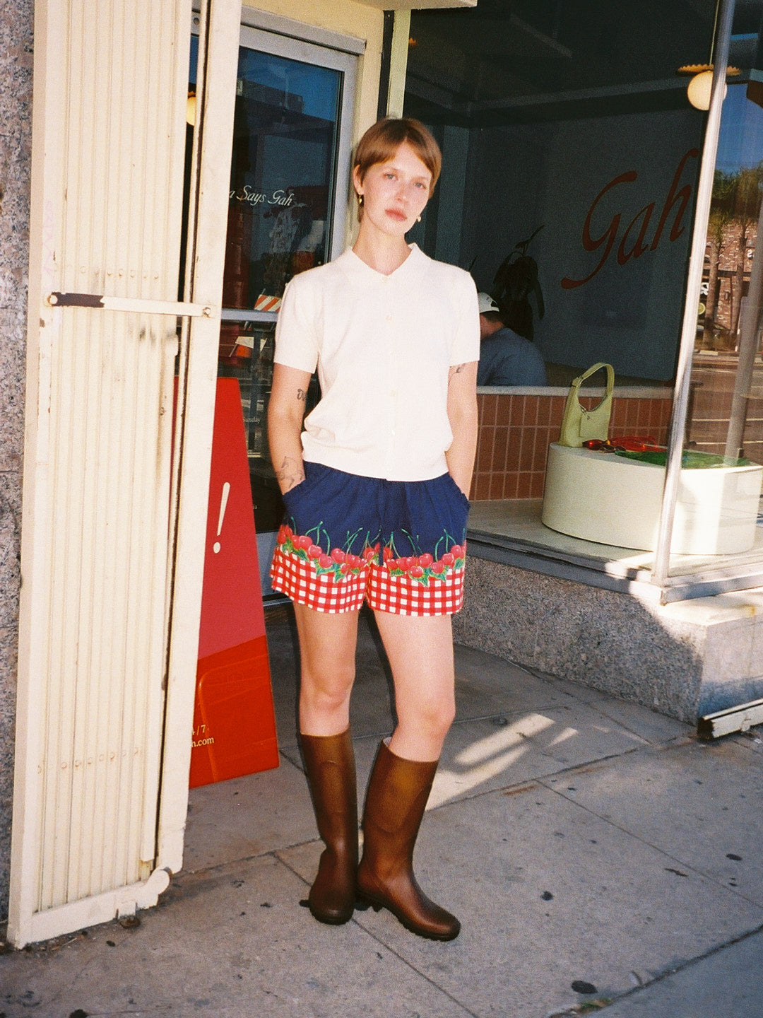 Pull On Shorts - Cherry Pie