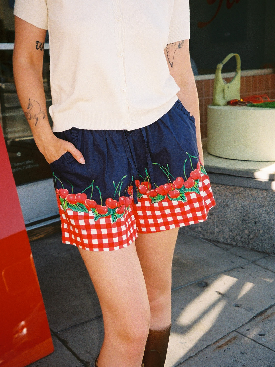 Pull On Shorts - Cherry Pie