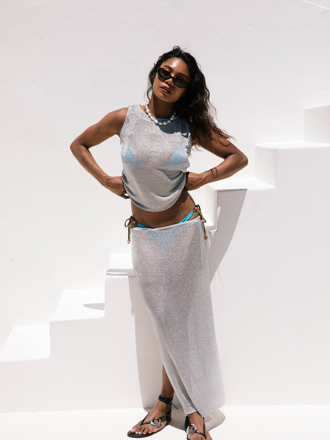 Moonlight Tank - Metallic Silver