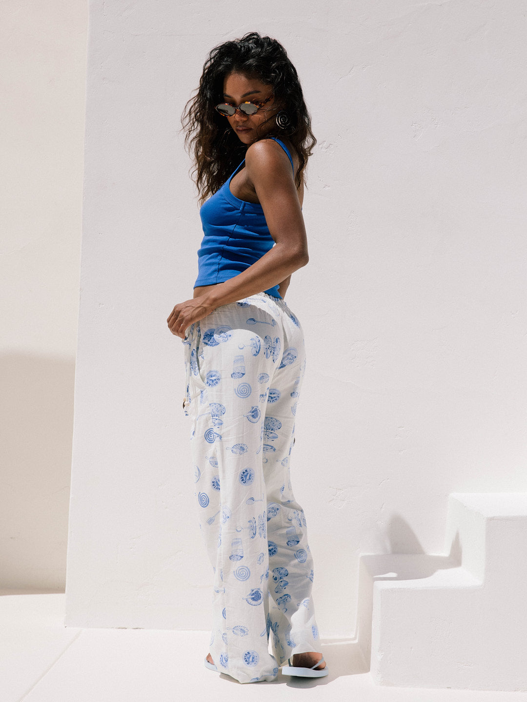 Nora Pant - Caviar Dreams Blue Multi – Lisa Says Gah