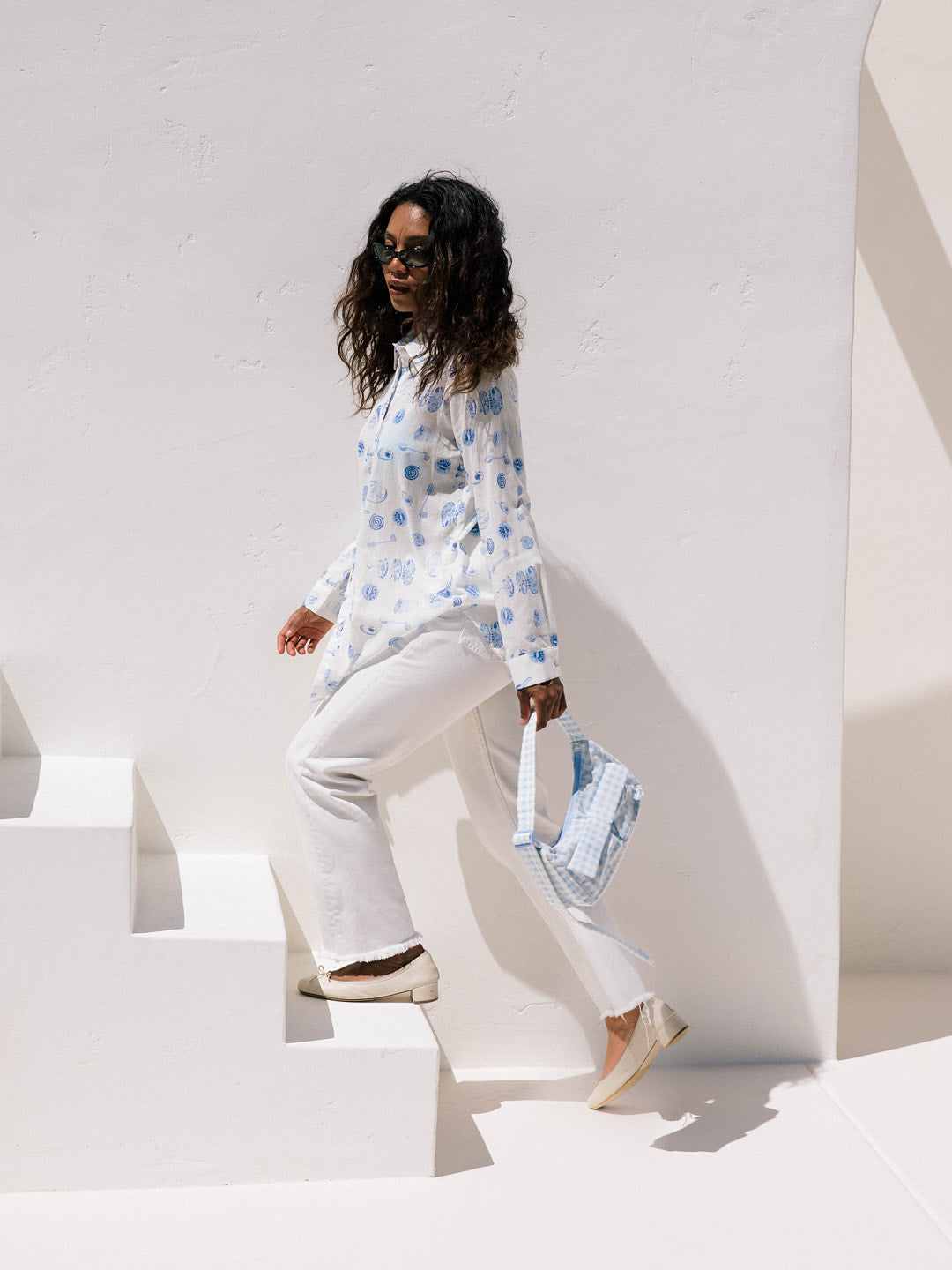 Tessa Button Down - Caviar Dreams Blue Multi