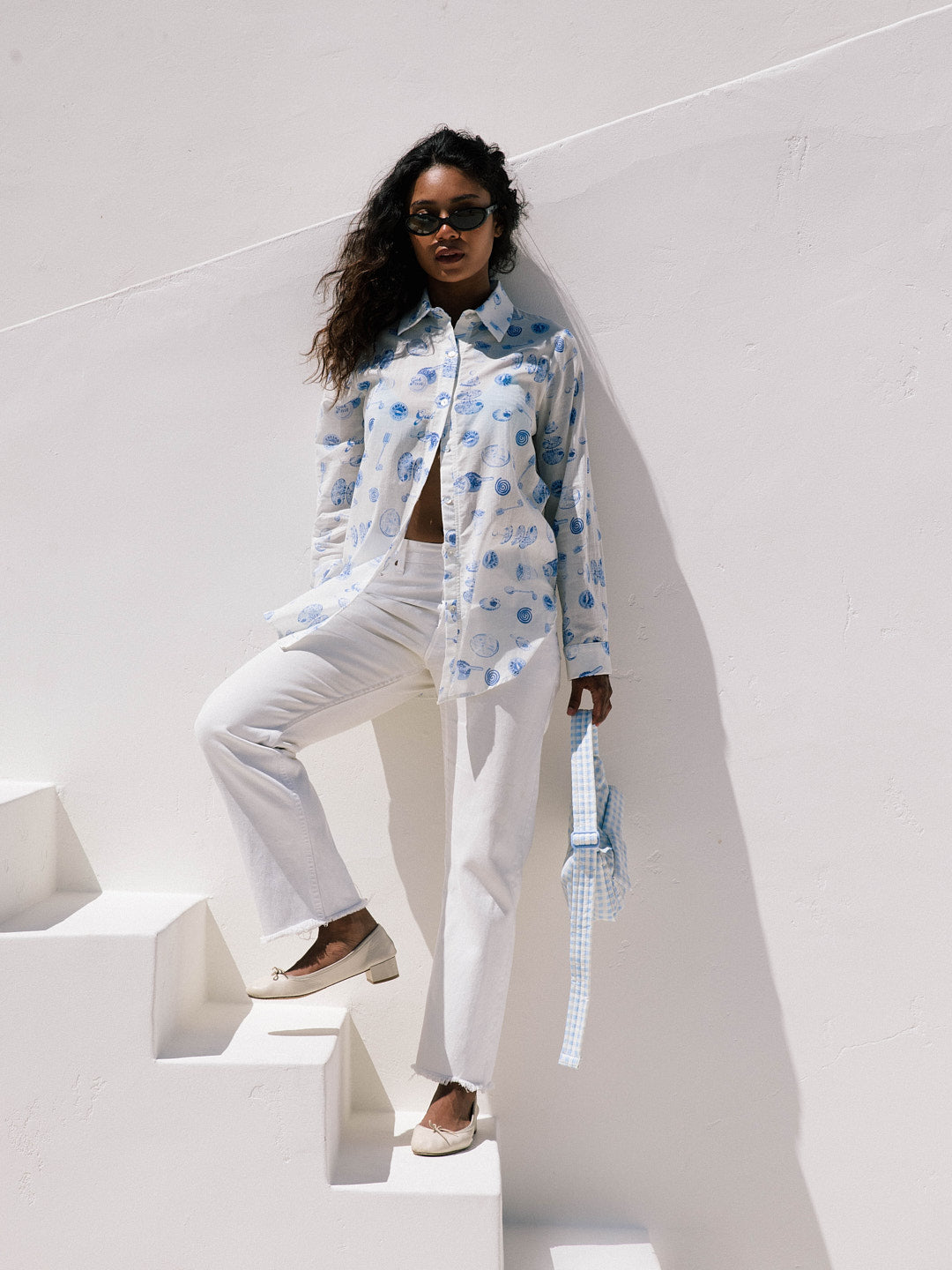 Tessa Button Down - Caviar Dreams Blue Multi