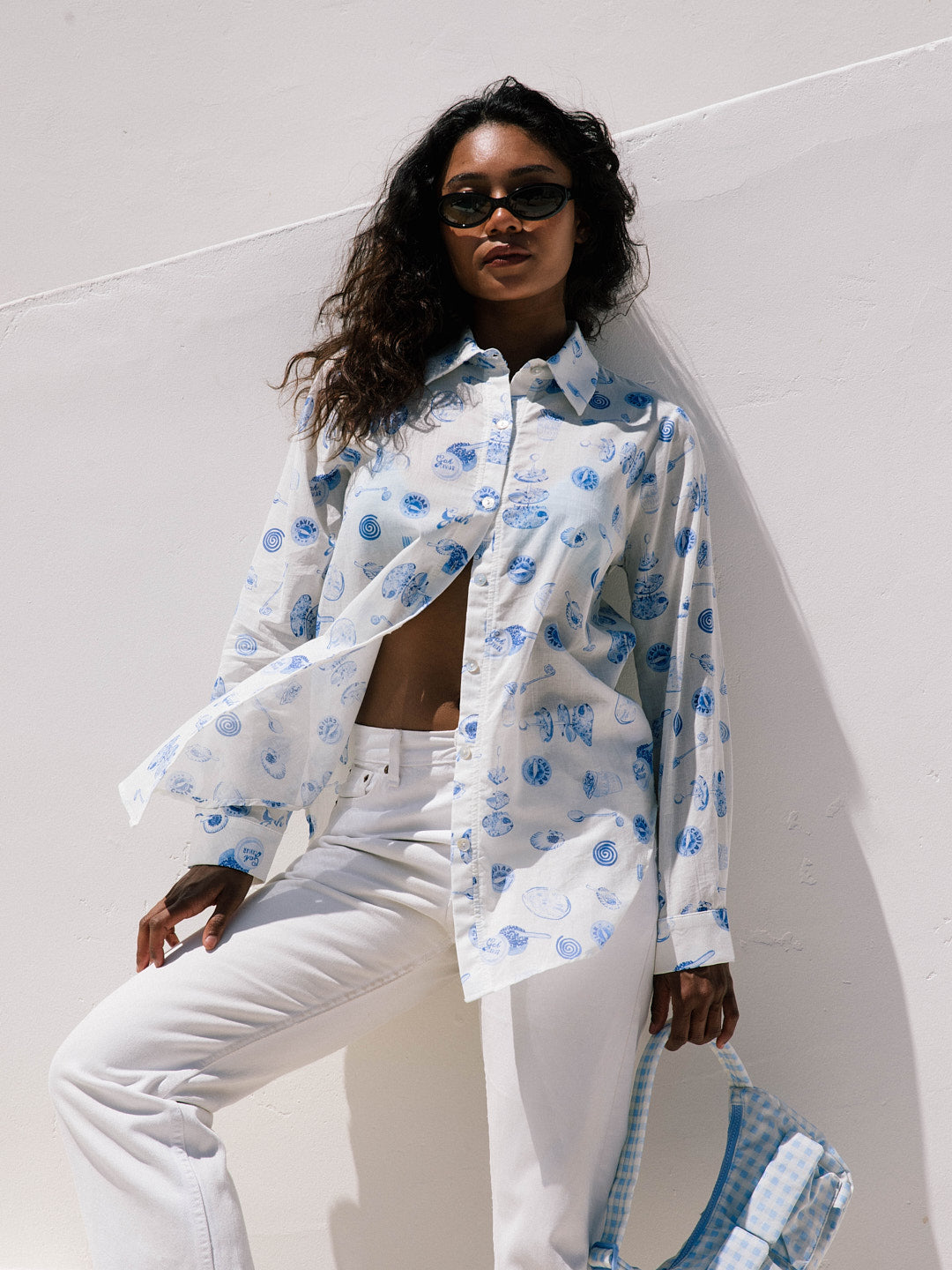 Tessa Button Down - Caviar Dreams Blue Multi