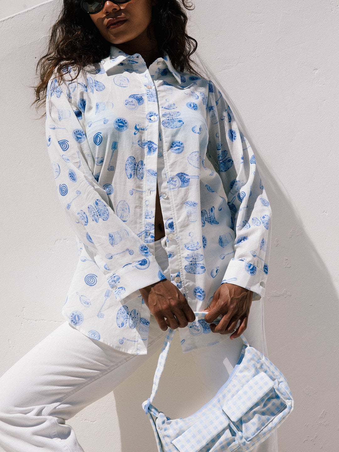 Tessa Button Down - Caviar Dreams Blue Multi