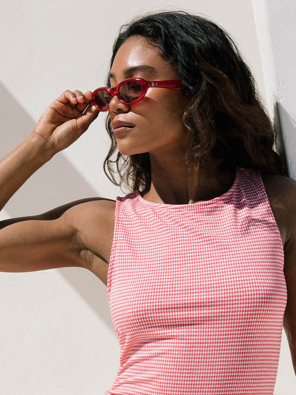 Groupie Sunglasses - Red Brown