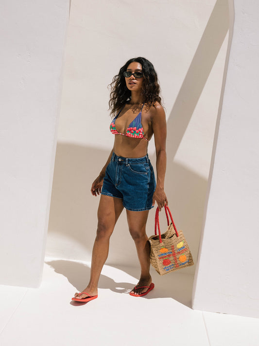 Organic Mom Short - Force Blue