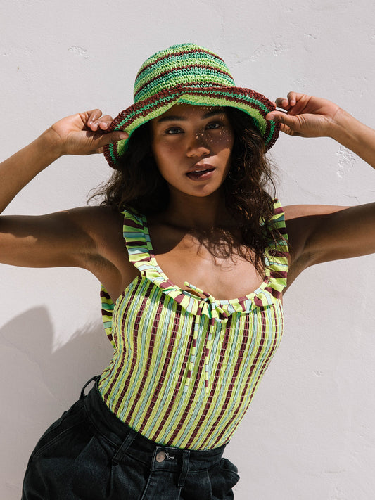 Cheyenne Swimsuit - Tropical Stripe