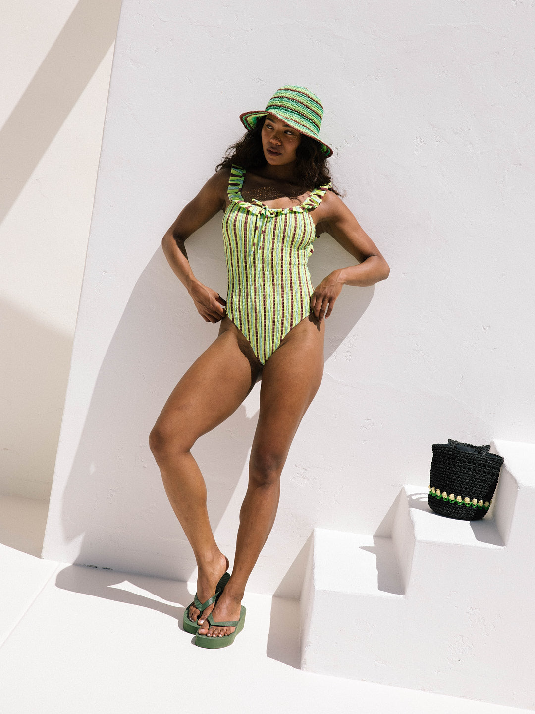 Cheyenne Swimsuit - Tropical Stripe