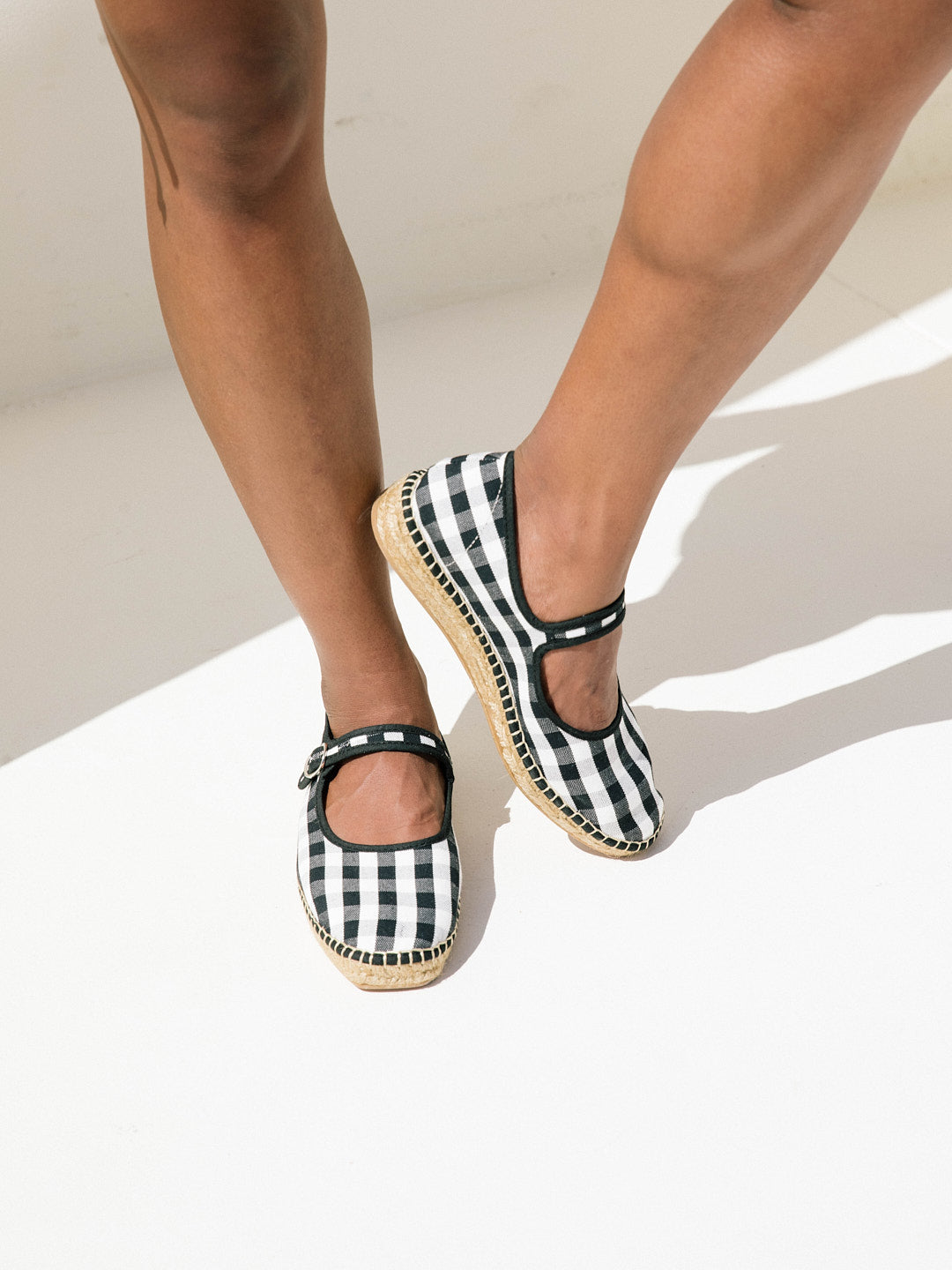 Peonia Shoe - Black Check