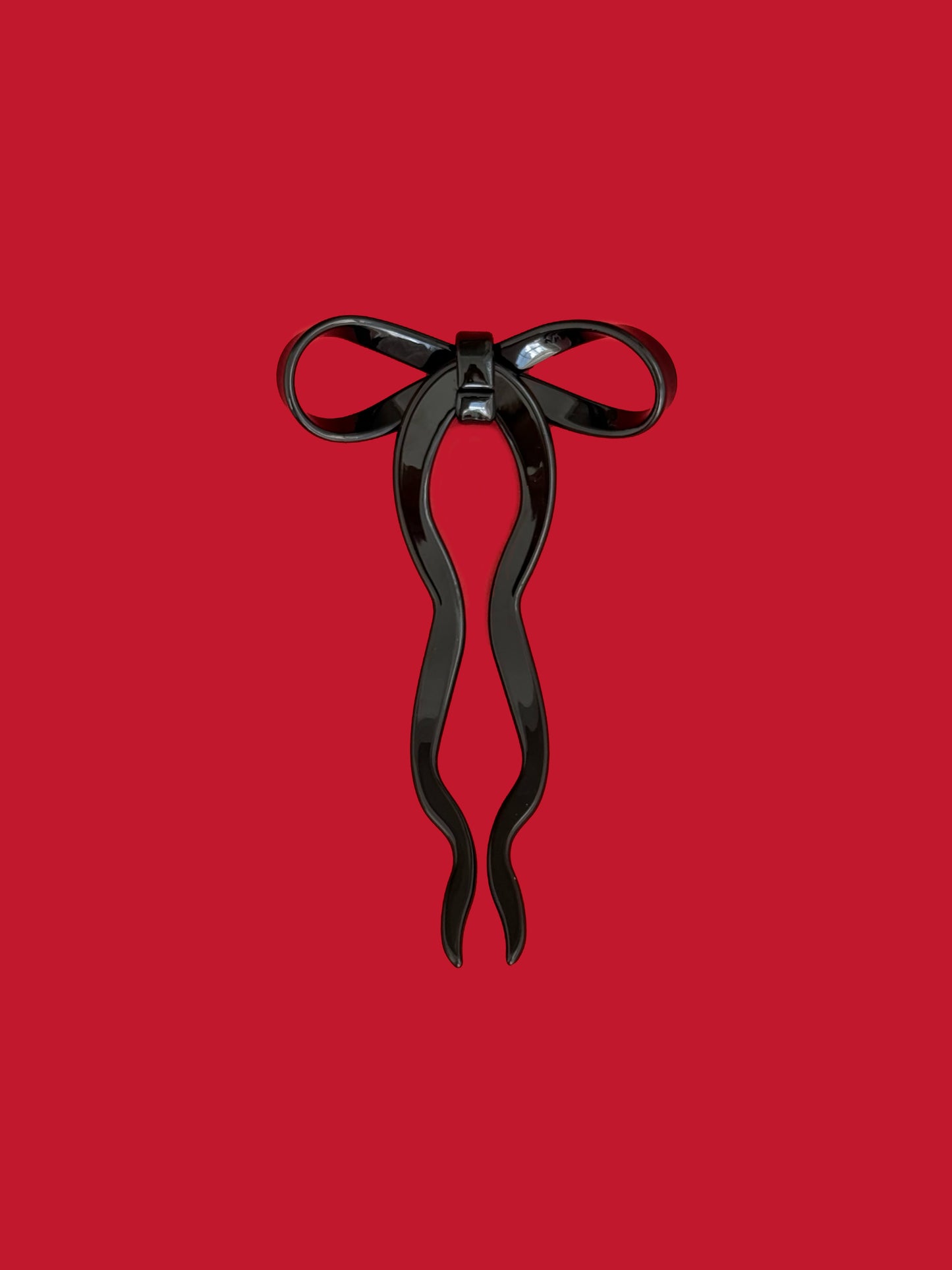 Large Bow Hairpin - Black