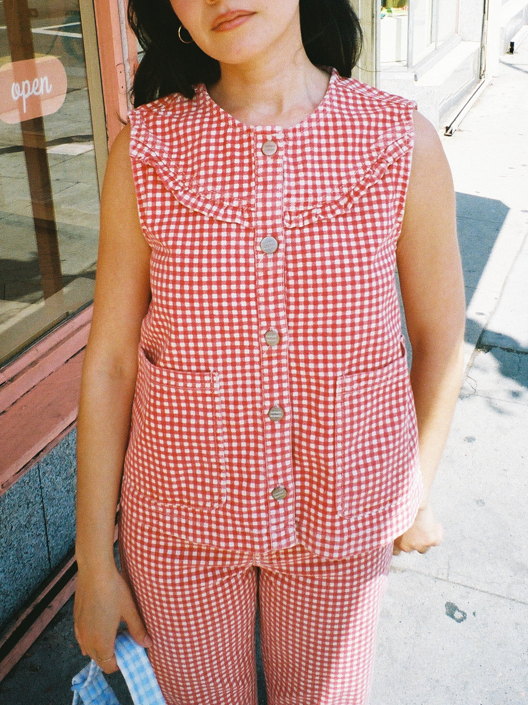 Mari Gilet - Red Gingham – Lisa Says Gah