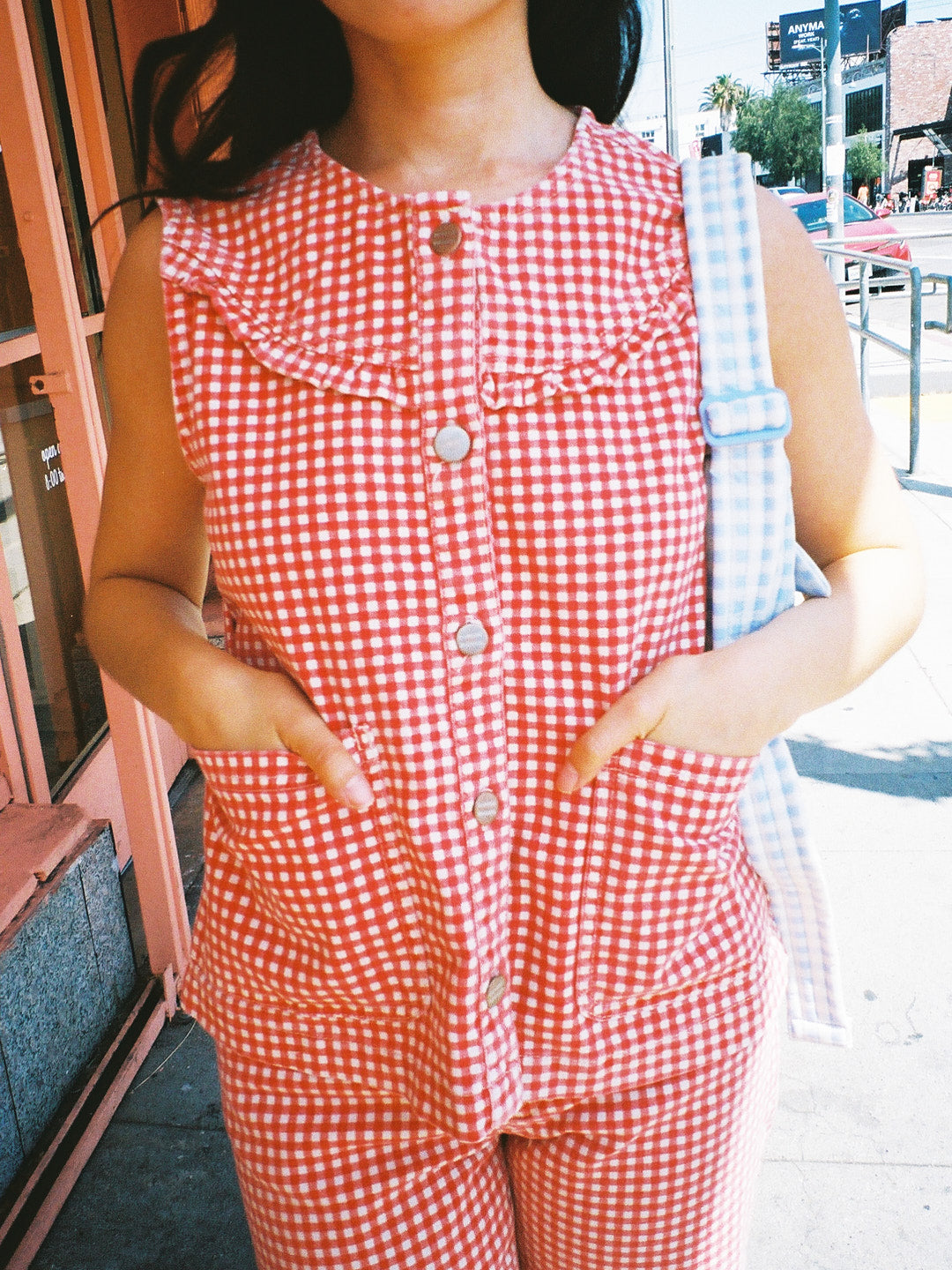 Mari Gilet - Red Gingham